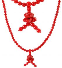 染珊瑚蓮花墜念珠