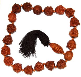 桃木十八羅漢提珠