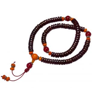 算盤型紫壇念珠 12x4 mm