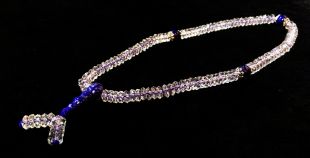 白水晶念珠 5.5mm (六角) 青金石配件